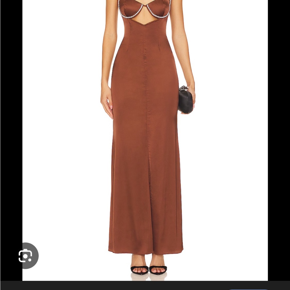Elegant Brown Maxi Dress